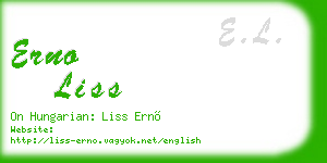 erno liss business card